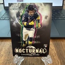 2025 Topps Chrome Black Nocturnal Luisangel Acuña #NOC-33 card
