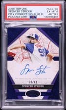 2025 Topps Tier One City Connect Signatures Spencer Strider #CCS-SS card