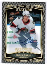 2024-25 Upper Deck Stature 2023-24 Base Update Auto Ridly Greig #38