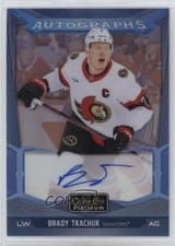 Brady Tkachuk 2024-25 O-Pee-Chee Platinum Blue Rainbow Autographs card