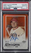 Mike Trout 2020 Topps Allen & Ginter Chrome Autographs card