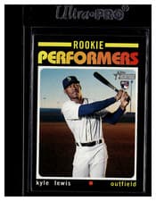 Kyle Lewis 2020 Topps Heritage Rookie Performers card