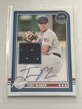 2025 Panini Stars & Stripes USA Baseball Alumni Signature Materials Teddy McGraw #USA-TM card