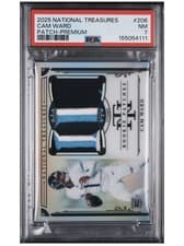 2025 Panini National Treasures Rookie Patches Premium Cam Ward #206 card