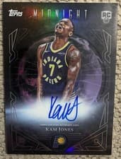 2025-26 Topps Midnight Midnight Sun Signatures Rookies Kam Jones #MSR-KJO card