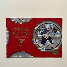 2025-26 SkyBox Metal Universe Circle Button Jordan Kyrou #CB-10 card