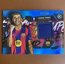 2025-26 Topps UEFA Club Competitions Topps Superstar Relics Lamine Yamal #TSR-LY card