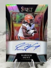 Kareem Hunt 2021 Panini Select Signatures Select card