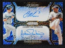 2024 Panini Prizm Legendary Dual Autograph Joe Mauer / Johan Santana #LDA-MIN