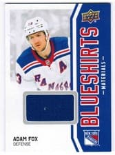 2025-26 Upper Deck New York Rangers Centennial Blueshirts Materials Alexis Lafreniere #BSM-AL card