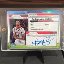 2024-25 Bowman University Chrome College Application Autographs Ace Bailey #CAA-AB card
