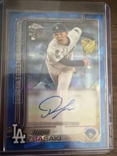 2025 Topps Chrome Sapphire Rookie Autographs Sapphire Roki Sasaki #RA-ROKI card