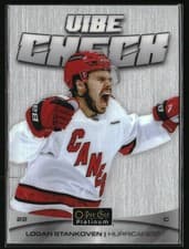 2025-26 O-Pee-Chee Platinum Vibe Check Logan Stankoven #VC-9 card
