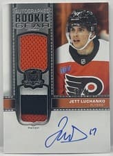 2024-25 Upper Deck The Cup Autographed Rookie Gear Jett Luchanko #RG-JL card