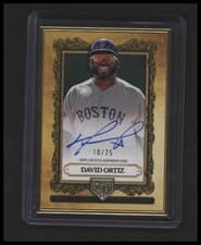2025 Topps Gilded Collection Topps Gallery of Gold Autographs David Ortiz #GOG-DO card