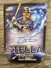 2025 Topps Cosmic Chrome Stella Nova Autographs Julio Rodríguez #SNA-JR card