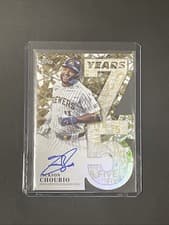 2026 Topps 75 Years of Topps Die-Cut Autographs Jackson Chourio #75YA-JCH card