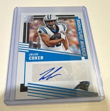 2025 Donruss Signature Marks Jalen Coker #SM-JCR card