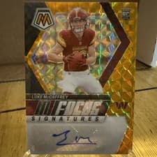 2024 Panini Mosaic In Focus Signatures Luke McCaffrey #IF-LMY card