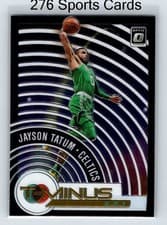 Jayson Tatum 2020 Panini Donruss Optic T Minus 3 2 1 card