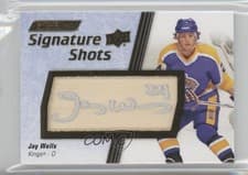 2024-25 Upper Deck Engrained Icons Signature Shots Manufactured Stick Relics Jay Wells #SS-JW card