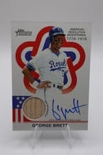 2025 Topps Heritage Bicentennial Autographed Relic George Brett #BAR-GB card