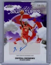 2025-26 Topps Chrome Sky Write Signatures Onyeka Okongwu #SWS-OO card