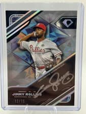 2025 Topps Diamond Icons Black PolychromatINK Autographs Jimmy Rollins #BPA-JR card
