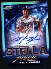2025 Topps Cosmic Chrome Stella Nova Autographs Wyatt Langford #SNA-WL card