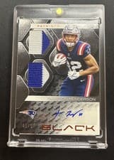 2025 Panini Black Rookie Signature Materials TreVeyon Henderson #28 card