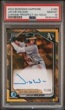 2024 Bowman Sapphire Edition Autographs Jacob Wilson #BSPA-JWI