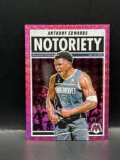 2024-25 Panini Mosaic Notoriety Anthony Edwards #1 card