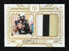 Shedeur Sanders 2025 Panini National Treasures Collegiate Combo Materials card