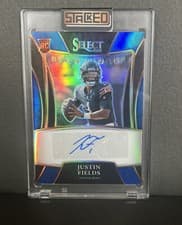 Justin Fields 2021 Panini Select Signatures Select card