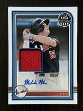 2025 Panini Stars & Stripes USA Baseball Alumni Signature Materials Malcolm Moore #USA-MM card