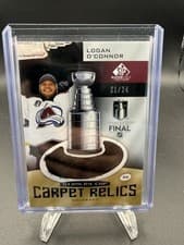Logan O'Connor 2024-25 SP Game Used 2022 Stanley Cup Carpet Relics card