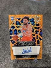 2024-25 Panini Mosaic Rookie Scripts Ajay Mitchell #10 card