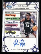 Josh Hubbard 2024-25 Bowman University Chrome Course Load Autographs card