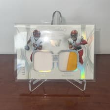 2025 Panini Flawless Dual Diamond Memorabilia Jayden Daniels/Terry McLaurin #20