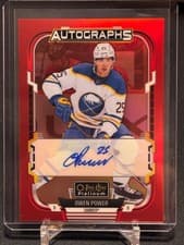 2025-26 O-Pee-Chee Platinum Red Rainbow Autos Owen Power #RA-OP card