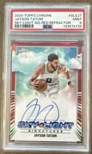 2024-25 Topps Chrome Sky-Light Signatures Jayson Tatum #SLS-JT card