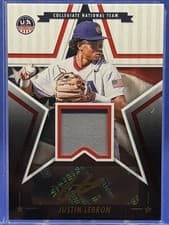 2025 Panini Stars & Stripes USA Materials Justin Lebron #USA-JL card