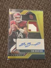 2025 Panini Prizm Draft Picks Legends Patch Autographs Sam Bradford #22 card