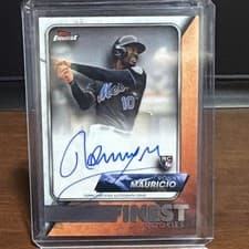 2024 Finest Rookies Autographs Ronny Mauricio #FR-RM card