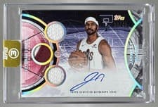 2025-26 Topps 3 Veteran 3 Patch Autographs Jarrett Allen #V3A-JA card