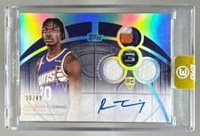 2025-26 Topps 3 Rookie 3 Patch Autographs Horizontal Rasheer Fleming #RPH-RF card