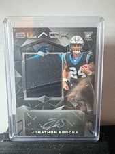 2024 Panini Black Rookie Patch Autographs Jonathon Brooks #217 card