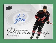 2024-25 Upper Deck Premier Premier Penmanship Seth Jarvis #PEN-SJ card