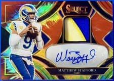 2025 Panini Select Signature Memorabilia Matthew Stafford #3 card