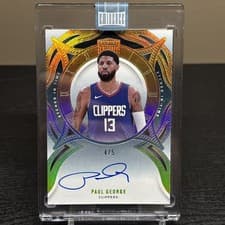 2024-25 Panini Eminence Etched in Time Autographs Paul George #10 card